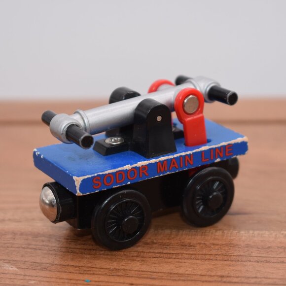 Sodor Main Line Hand Car Dark Blue Learning Curve Thomas & Friends Wooden Trains - Picture 1 of 5